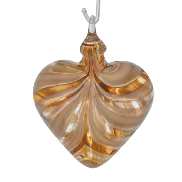 Artisan Heart Ornament - Golden Amber