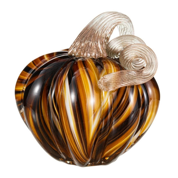 Small Brown Striped Pumpkin