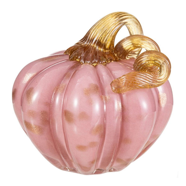Small Pink Polka Dot Pumpkin