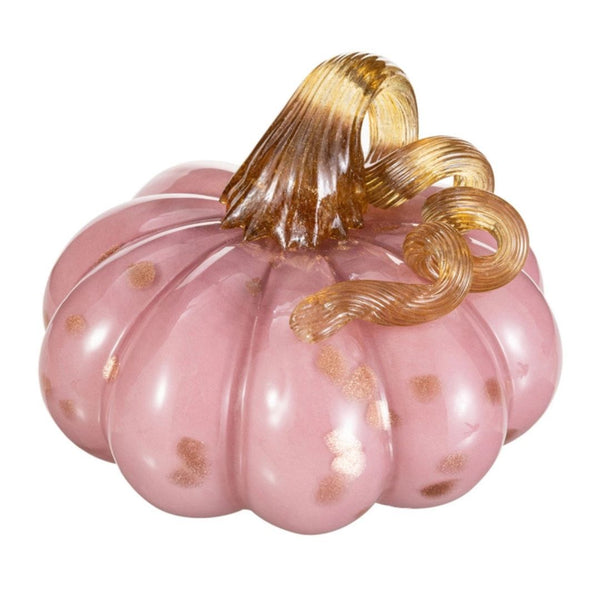 Medium Pink Polka Dot Pumpkin