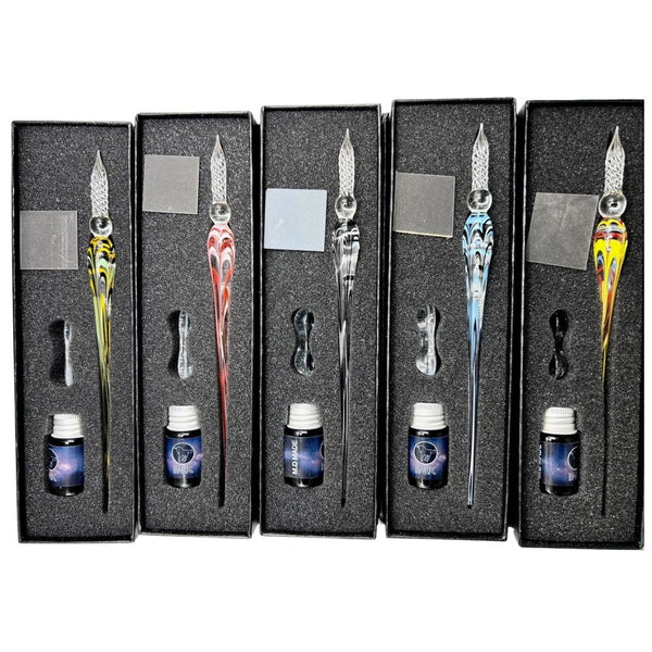 Glass Pen & Ink Set - Peacock