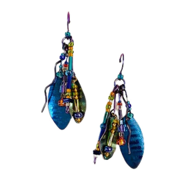 Niobium Cluster Earrings - Dino Egg