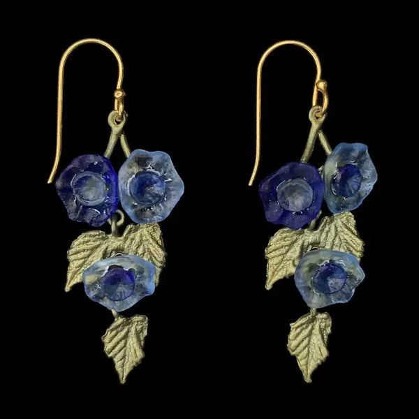 Morning Glory Dangle Wire Earrings