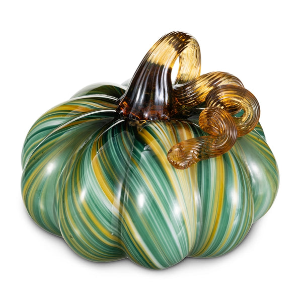 Medium Green Striped Pumpkin
