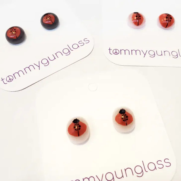 Stud Earrings - Lady Bug