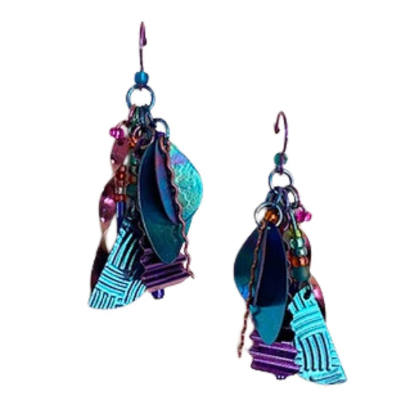 Niobium Cluster Earrings - Showstopper