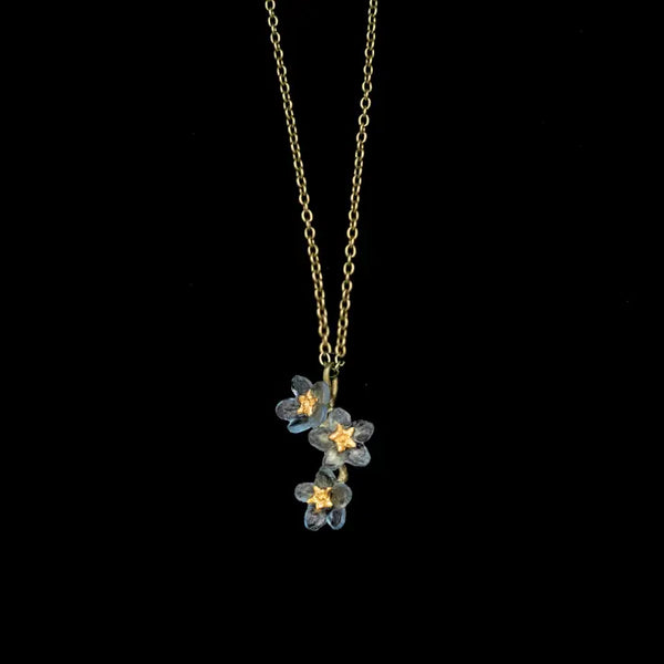 Forget Me Not 16" Adj. Triple Flower Pendant