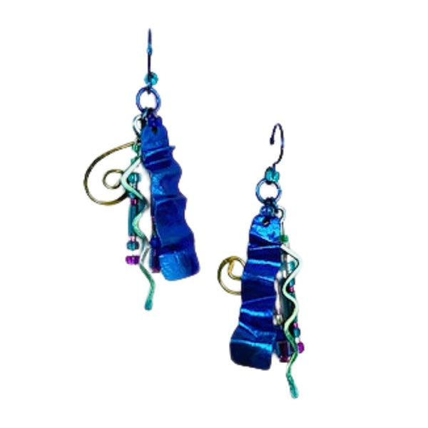 Niobium Cluster Earrings - 80's Party