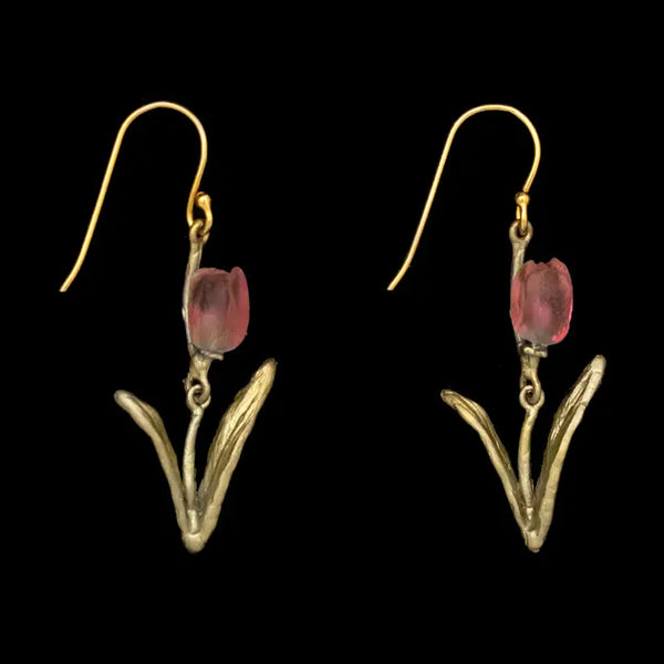 Tulip Wire Earrings - Pink