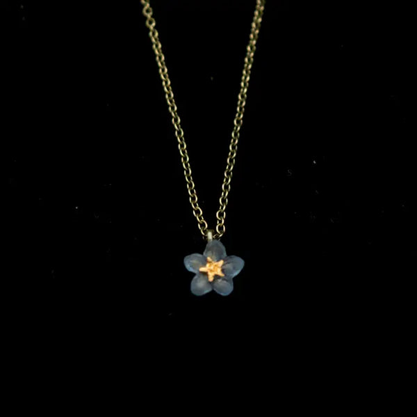 Forget Me Not 16" Adj. Single Flower Pendant