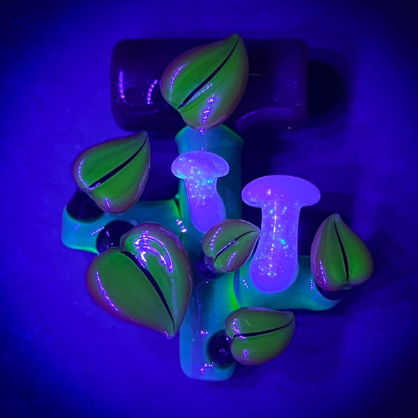 Mushroom Pair on Vine Pendant