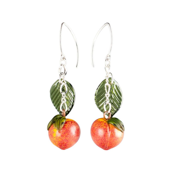 Tiny Peach Earrings