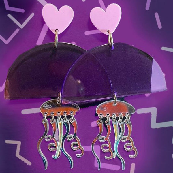 Jellyfish Earrings - Iridescent