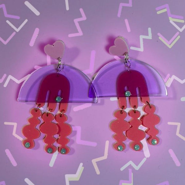 Jellyfish Earrings - Pink