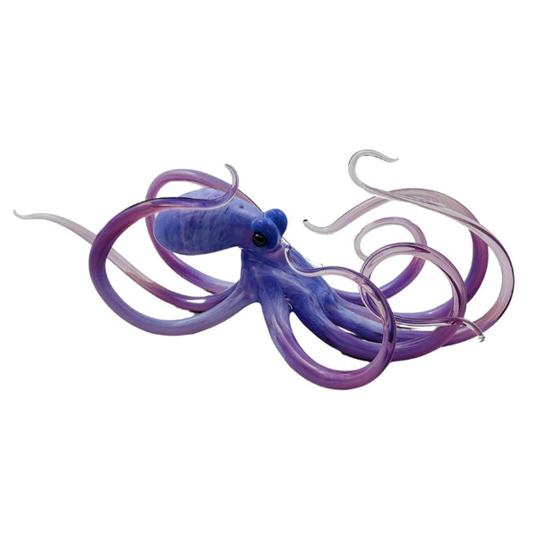 Large Glass Octopus - Lavender