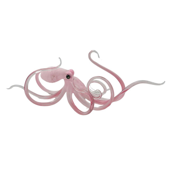 Large Glass Octopus - Pink