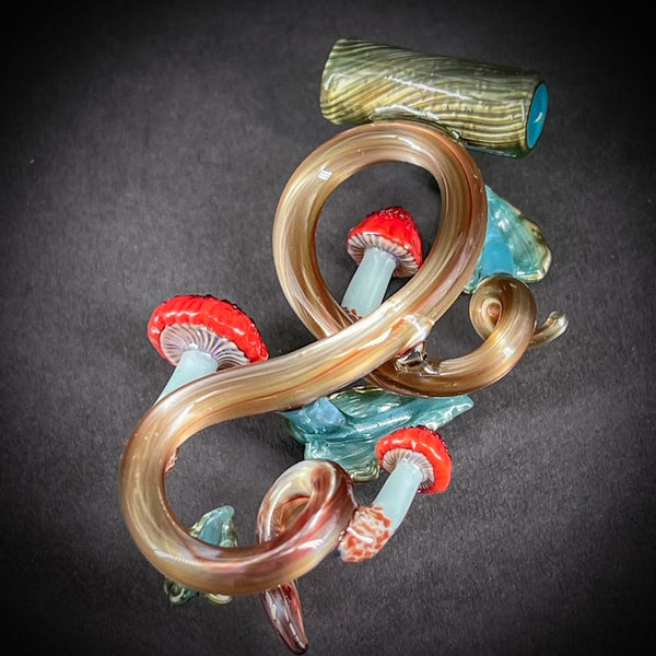 Mushroom Trio on Vine Pendant