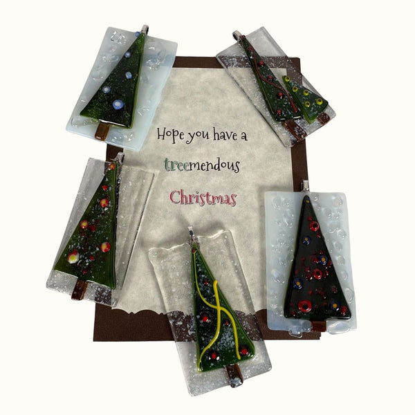 Holiday Card w/ Fused Glass Tree