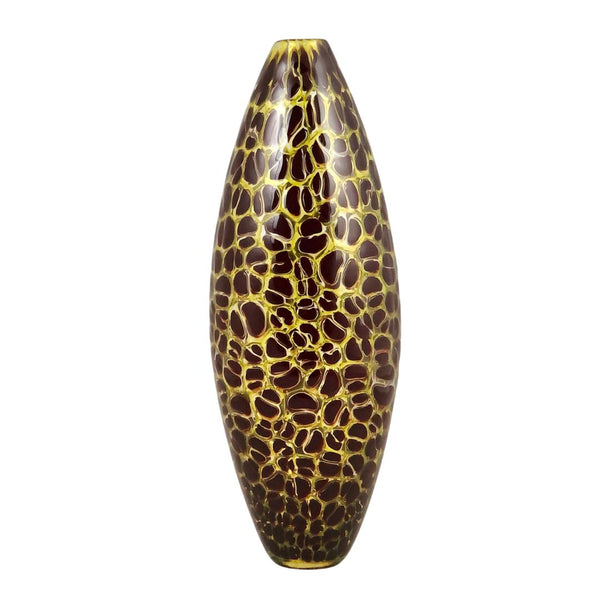 Murrine Vase -  Yellow & Crimson