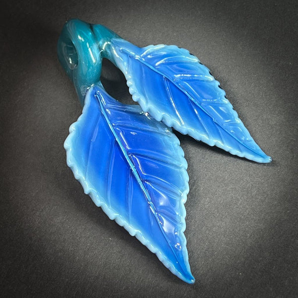 Double Leaf Pendant - Blue