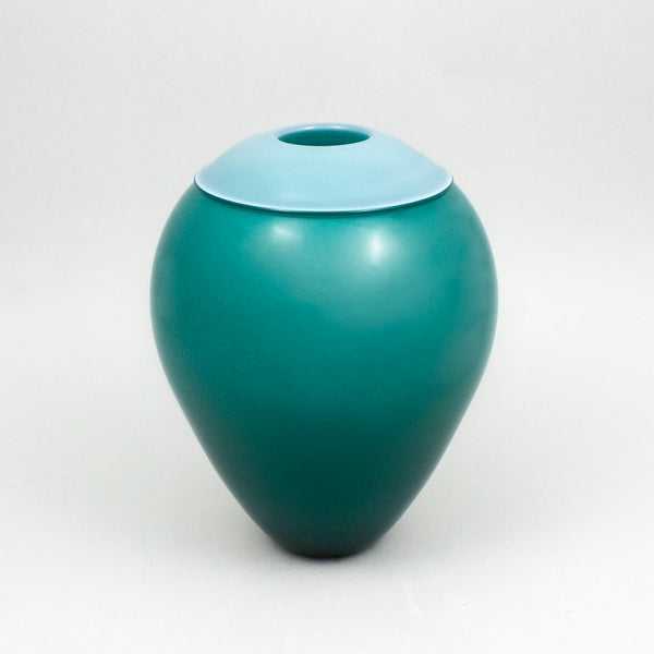 Double Overlay Vase - Teal