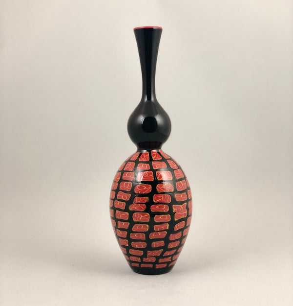 Murrine Vase - Red and Black