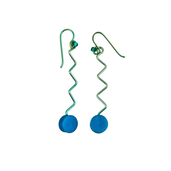 Dot & Line Niobium Earrings #2