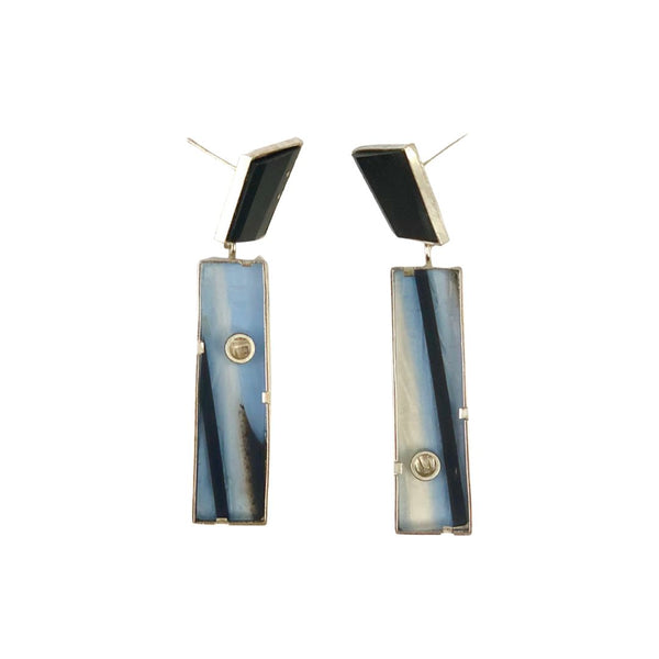 Glass Art Deco Earrings