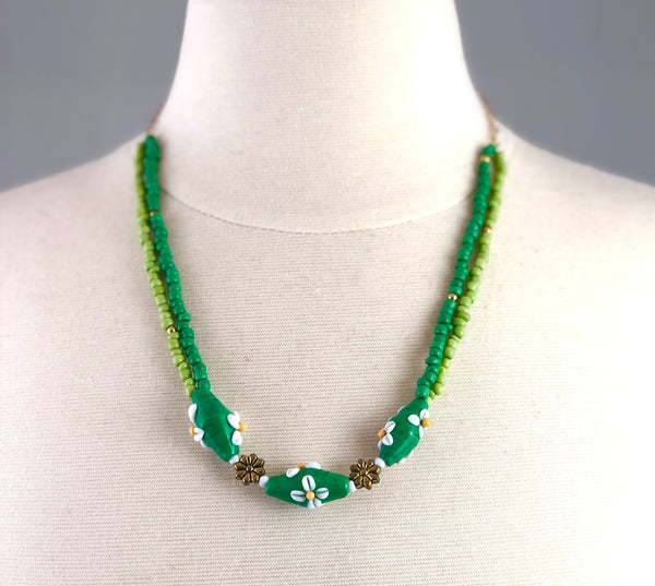 Hilltop Glass Bead Necklace