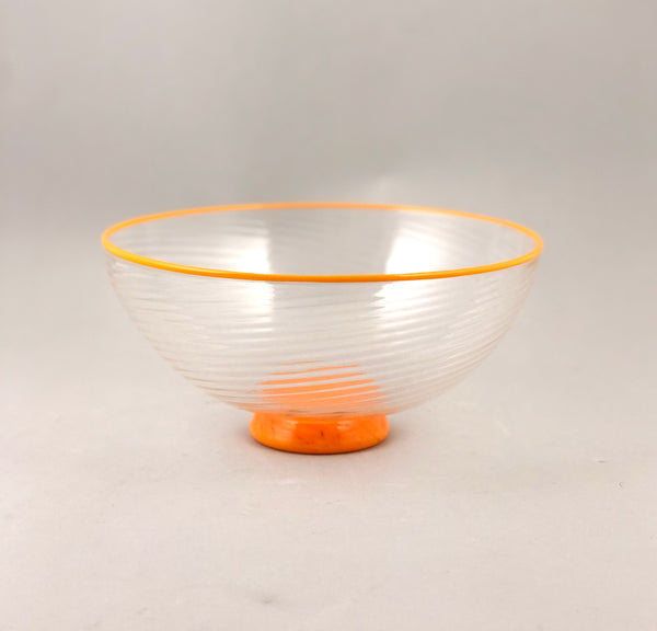 Clear Twist Bowl - Orange