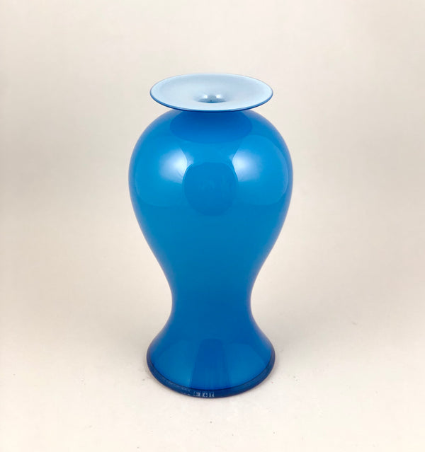Guardian Vase - Blue w/ White Rim