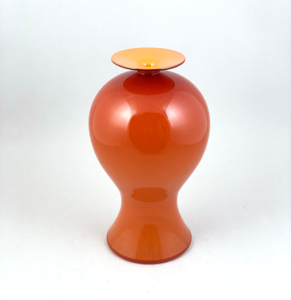 Guardian Vase - Orange w/ Lt. Orange Rim