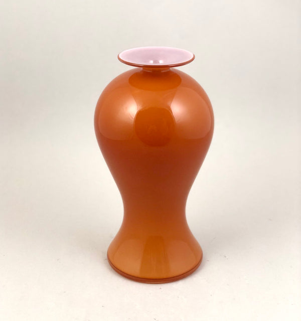 Guardian Vase - Orange w/ White Rim