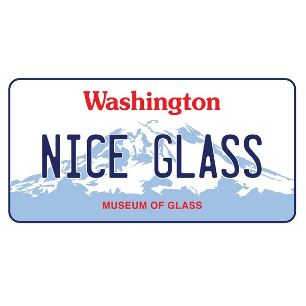 Nice Glass License Plate Sticker